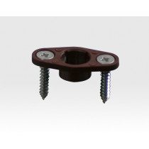 Einbauflansch für 8mm Einbohr Magnetkontakte Braun / VE 10 Stück