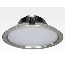30W LED Einbau Downlight silber rund dimmbar Neutral Weiß / 4000-4500K 3000lm 230VAC IP43 120Grad