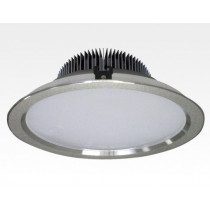 30W LED Einbau Downlight silber rund dimmbar Warm Weiß / 2700-3200K 3000lm 230VAC IP43 120Grad