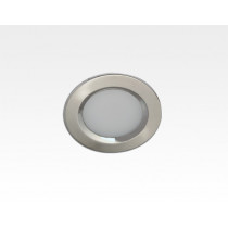 3W LED Einbau Downlight Aluminium gebürstet rund Warm Weiß / 2500-3300K 240lm 12-24VAC/DC 120Grad