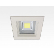 10W LED Einbau Downlight weiß quadratisch Neutral Weiß / 4000-4500K 600lm 230VAC IP44 120Grad