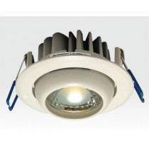 3W LED Einbau Downlight weiß rund Warm Weiß / 2700-3200K 180lm 230VAC IP44 120Grad 