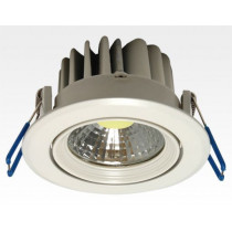 3W LED Einbau Downlight weiß rund Warm Weiß / 2700-3200K 180lm 230VAC IP44 120Grad