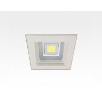 8W LED Einbau Downlight weiß quadratisch Warm Weiß / 2700-3200K 480lm 230VAC IP44 120Grad