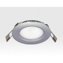 6W LED Paneel silber rund Neutral Weiss 340lm 120Grad / 4000-4500K D110mm 230VAC