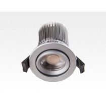 10W LED Spot silber klar Neutral Weiß dimmbar / 650lm IP44 230VAC