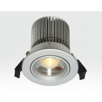 10W LED Spot silber klar Warm Weiß / 650lm IP44 230VAC
