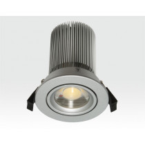 15W LED Spot silber klar Warm Weiß / 750lm IP44 230VAC
