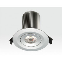15W LED Einbau Leuchte silber Warm Weiß dimmbar / 650lm IP44 230VAC