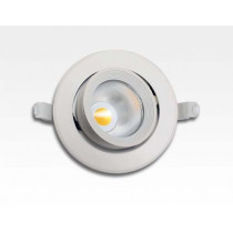 8W LED Einbau Spotleuchte weiß rund Neutral Weiß / 4000-4500K 525lm 230VAC IP40 90Grad