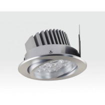 7W LED Einbau Spotleuchte silber rund Warm Weiß / 2700-3200K 455lm 230VAC IP40 120Grad