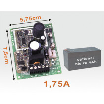 Netzteil Platine 13,8VDC 1,75A Akkugepuffer möglich / elektronische Sicherung
