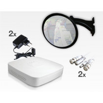 Rundumsicht - Spiegel Kamera mit Internetanschluss für Smartphone Fernüberwachung zwei integrierten Kameras  / 3,6mm 720p & 2,8-12mm 960H
