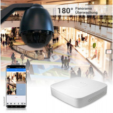 Indoor-Dome 270Grad Panorama 3x2MP Kamera inkl. Rekorder / EasyHD Wandmontage - Dahua Produkte