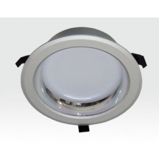 15W LED Einbau Downlight silber rund Neutral Weiß / 4000-4500K 1200lm 230VAC IP44 120Grad