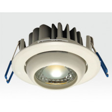 3W LED Einbau Downlight weiß rund Warm Weiß / 2700-3200K 180lm 230VAC IP44 120Grad 