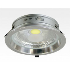 18W LED Einbau Downlight silber rund Warm Weiss / 2700-3200K 1170lm 230VAC IP40 120Grad