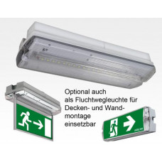 LED Notbeleuchtung mit Folie für alle Richtungen IP65 / Akku >3h EN60598-1 2-22A 3W
