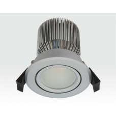 10W LED Spot silber frosted Warm Weiß / 650lm IP44 230VAC