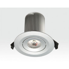 15W LED Einbau Leuchte silber Warm Weiß dimmbar / 650lm IP44 230VAC