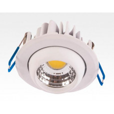 3W LED Einbau Spotleuchte weiß rund Neutral Weiß / 4000-4500K 180lm 230VAC IP44 65Grad