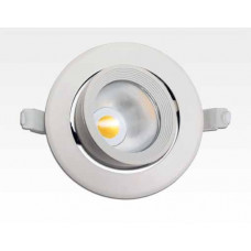 10W LED Einbau Spotleuchte weiß rund Neutral Weiß / 4000-4500K 650lm 230VAC IP40 90Grad