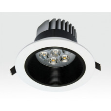 7W LED Einbau Spotleuchte weiß rund Warm Weiß / 2700-3200K 455lm 230VAC IP40 120Grad