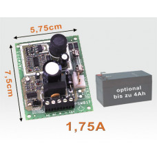 Netzteil Platine 13,8VDC 1,75A Akkugepuffer möglich / elektronische Sicherung