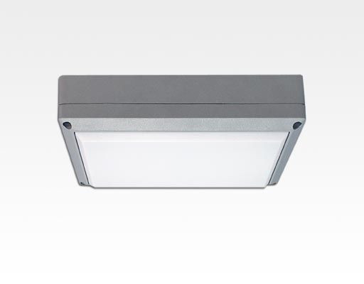 9W LED Wand/Deckenleuchte grau rechteckig Tageslicht Weiß / 6000-6500K 405lm 230VAC IP54 120Grad