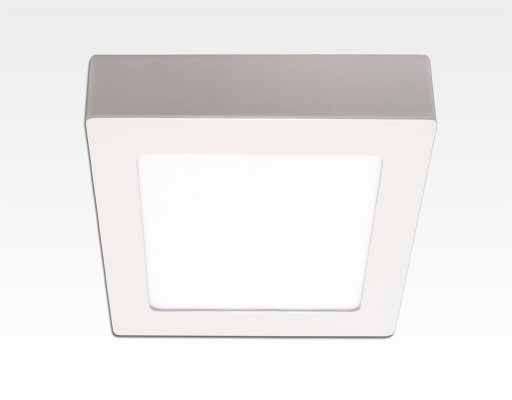 12W LED Aufbauleuchte weiß quadratisch dimmbar Warm Weiß / 2700-3200K 1030lm 230VAC IP40 110Grad