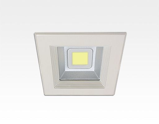 8W LED Einbau Downlight weiß quadratisch Neutral Weiß / 4000-4500K 480lm 230VAC IP44 120Grad