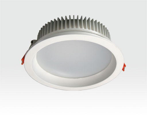 24W LED Einbau Downlight weiß rund Warm Weiß / 2700-3200K 2160lm 230VAC IP44 120Grad