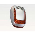 Hi-Tech Aussen Sirene rote LEDs im chrome Look / EN50131 Grad2 LED-Fluter