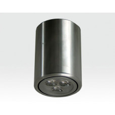 3W LED Aufbau Downlight silber rund Warm Weiß / 2700-3200K 180lm 230VAC 120Grad