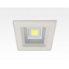 10W LED Einbau Downlight weiß quadratisch Neutral Weiß / 4000-4500K 600lm 230VAC IP44 120Grad