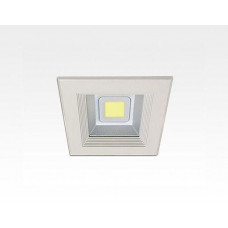 8W LED Einbau Downlight weiß quadratisch Warm Weiß / 2700-3200K 520lm 230VAC IP40 120Grad