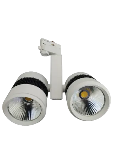 2x20W LED Schienen Leuchte weiss dimmbar 3 Phasen / Warm Weiss 2700-3200K D115mm 230VAC — Bild 2