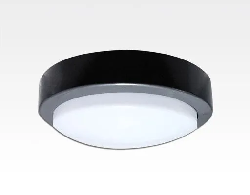 10W LED Wand/Deckenleuchte anthrazit rund Tageslicht Weiß / 6000-6500K 450lm 230VAC IP65 120Grad