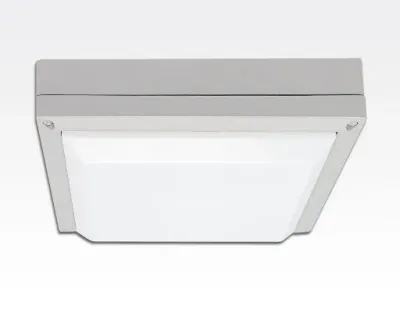 20W LED Wand/Deckenleuchte weiß quadratisch Tageslicht Weiß / 6000-6500K 900lm 230VAC IP54 120Grad -Ausstellungsstück mit kleinen Schönheitsfehler