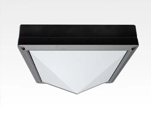 20W LED Wand/Deckenleuchte grau quadr. pyr. Warm Weiß  / 2700-3200K 900lm 230VAC IP54 120Grad