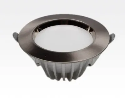 9W LED Einbau Downlight Edelstahl gebürstet rund dim.NeutralWeiß / 4000-4500K 630lm 230VAC IP40 120Grad — Bild 4