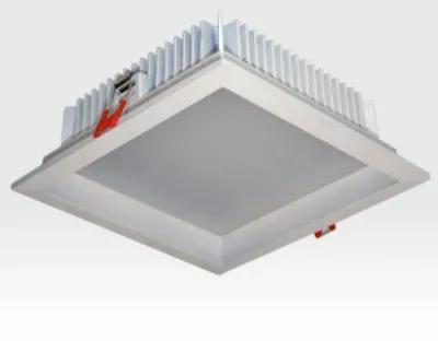 24W LED Einbau Downlight weiß quadratisch Warm Weiß / 2700-3200K 2160lm 230VAC IP44 120Grad -Ausstellungsstück mit kleinen Schönheitsfehler — Bild 2