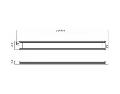 5W LED Lichtleiste 32,4cm 380lm NeutralWeiß / 12VDC IP44 120Grad 4000-4500K — Bild 2
