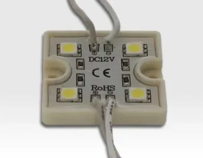 96W LED Kette mit 100 Modulen Tageslicht Weiss 115Grad / 5500-6500K 12VDC 64lm/Modul IP65