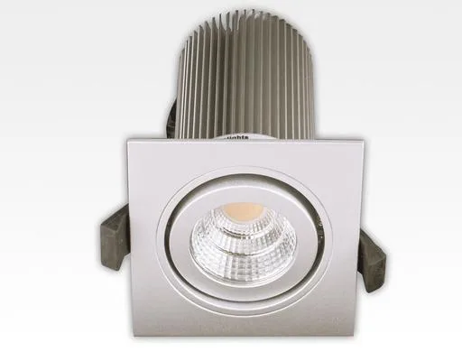 13W LED Einbau Leuchte silber Warm Weiß dimmbar / IP44 230VAC