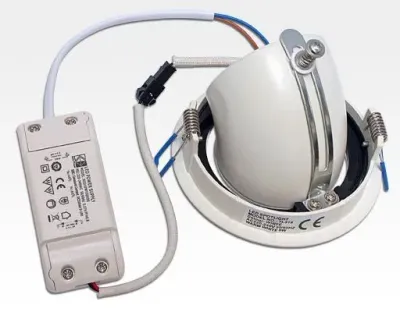 10W LED Einbau Spotleuchte weiß rund Warm Weiß / 2700-32000K 650lm 230VAC IP40 90Grad — Bild 5