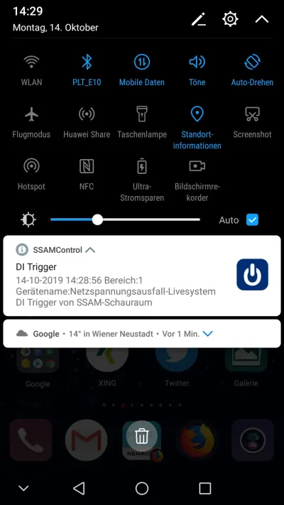 Stromkreis-Überwachung SSAMControl / Push-Nachricht bei Spannungsausfall — Bild 6